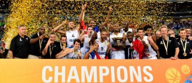 Le titre de champion d'Europe de la France en 2013. (c) Jure Makovec AFP