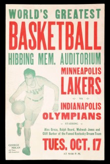 Affiche pour la rencontre Olympians vs Lakers