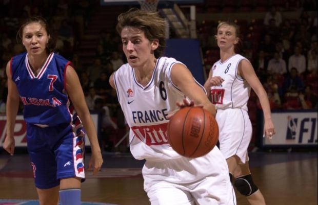 Cathy Melain et Yannick Souvré lors de la finale de l'Euro 2001 (c) lequipe