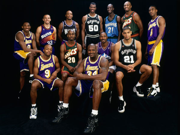 L'équipe de la Conférence Ouest au All Star Game 1998 (c) nba.com