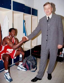 David Rivers avec son ex-coach à Olympiakos Dusan Ivkovic (c) Twitter