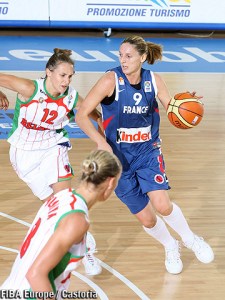 Audrey Sauret en action avec l'équipe de France lors de l'Euro 2007 (c) FIBA Europe - Castoria