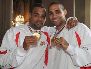 Ricardo et Jeff Greer, champion de France 2008 avec le Sluc Nancy