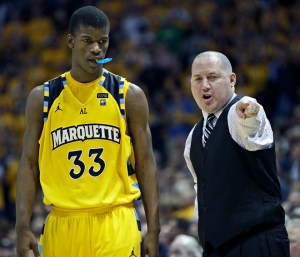 Jimmy Butler avec son coach Buzz Williams à Marquette (c) jsonline.com