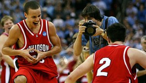 Stephen Curry après la victoire contre Georgetown (c) Kevin C. Cox - Getty Images