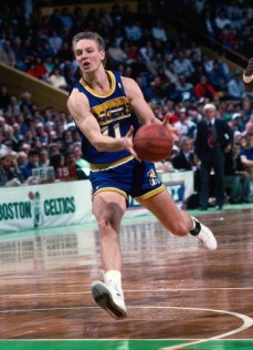 Detlef Schrempf en action en 1989 au Boston Garden - Indiana Pacers (c) Pacers photos