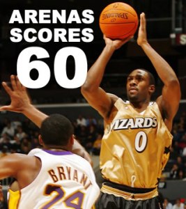Gilbert Arenas - 60 points avec les Wizards vs Lakers (c) nba.com
