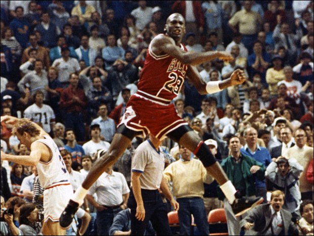 Jordan après "The Shot" @ NBAE / Getty Images