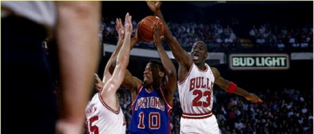 NBA Playoffs 1989 Detroit Chicago Rodman Jordan