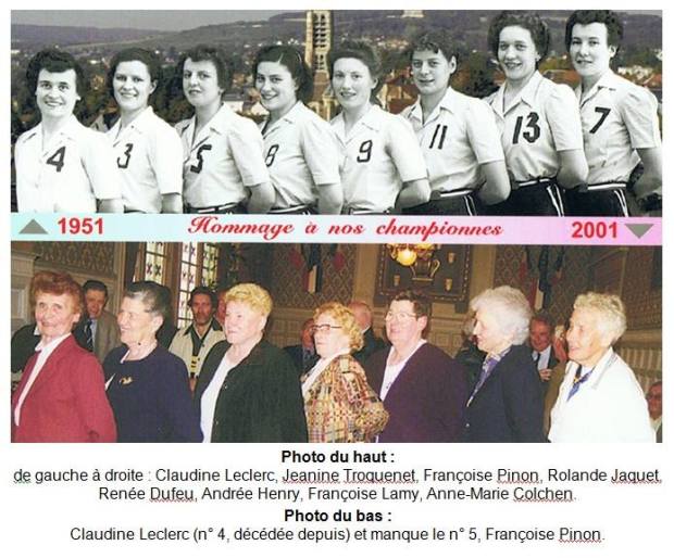 Cérémonie du cinquantenaire du titre, organisée par le Château-Thierry BB en 2001