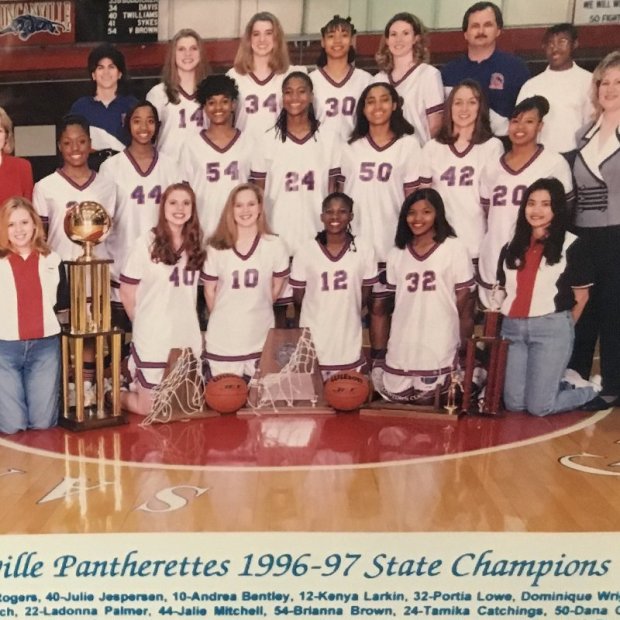 Tamika Catchings, numéro 24, championne d'Etat avec Duncanville en 1997 (c) Twiiter Indiana Fever